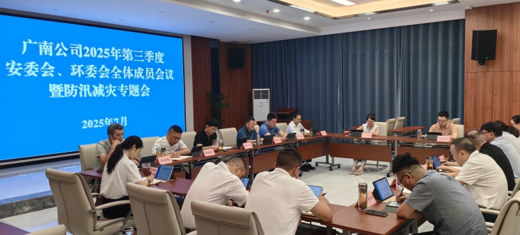 广南公司召开2025年三季度安委会、环委会全体成员会议暨防汛减灾专题会