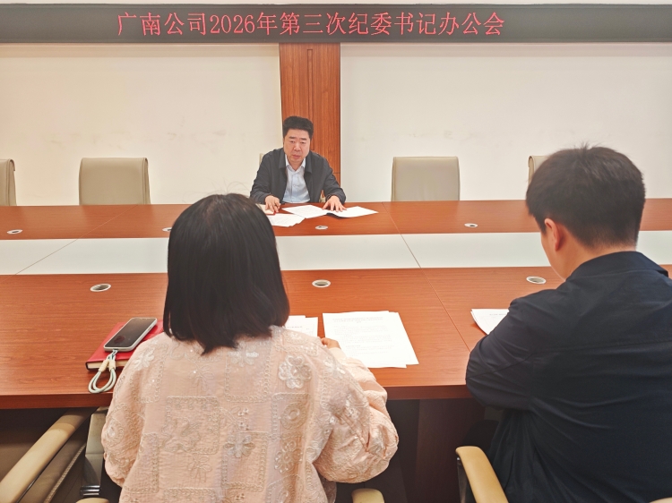 广南公司纪委召开2026年第三次纪委书记办公会
